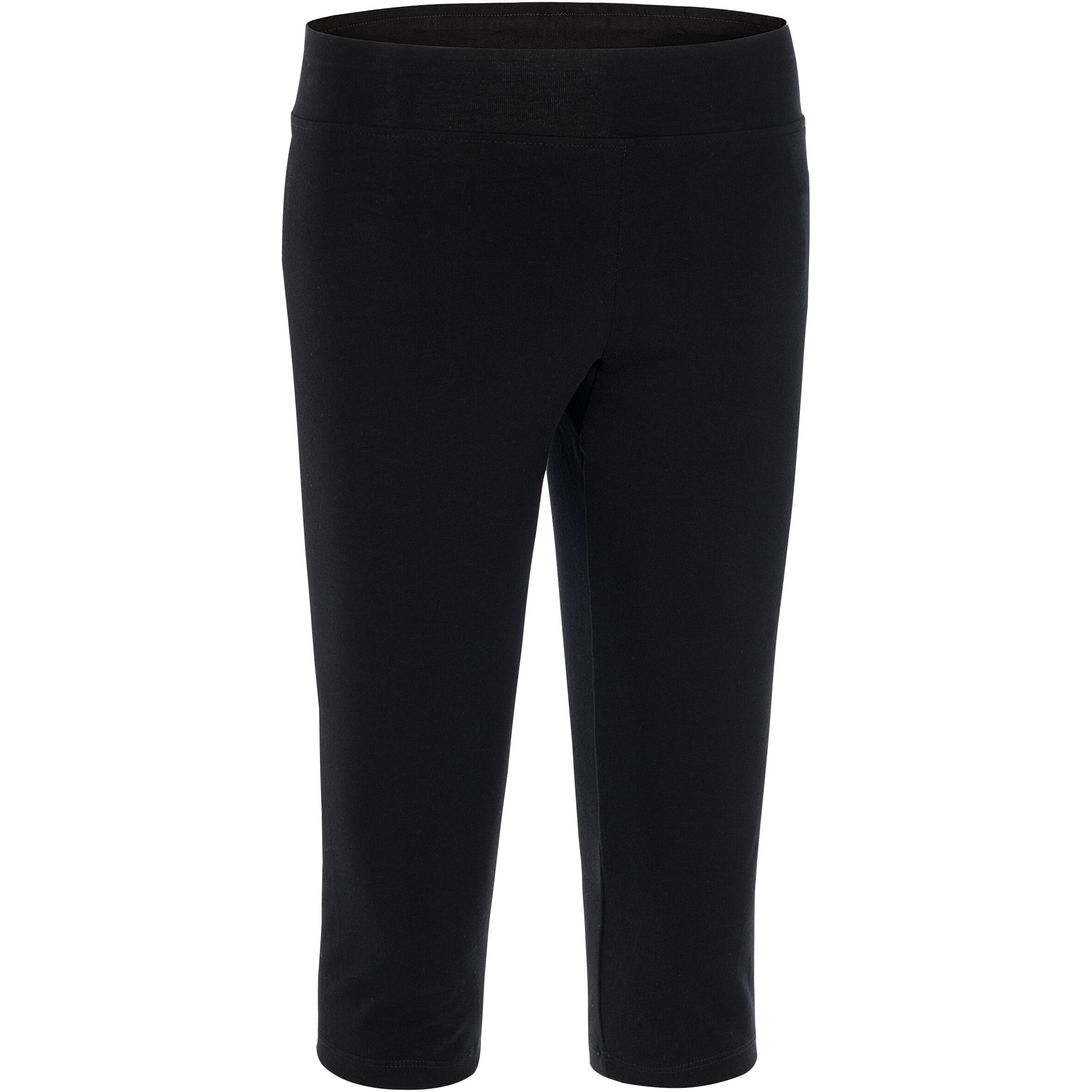 FIT+ Women's Slim-Fit Fitness Cropped Bottoms - Black 1/4