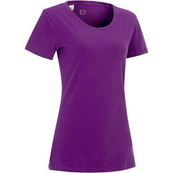 Tee-shirt en coton biologique gym douce, yoga, pilates femme violet