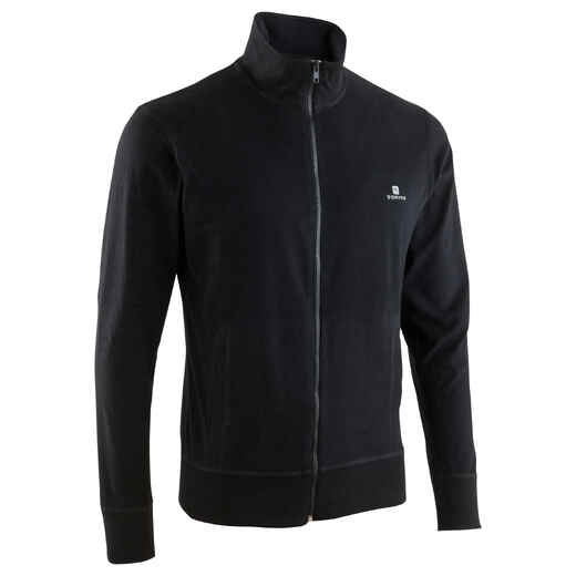 
      High-Neck Zip-Up Fitness Jacket - Black
  