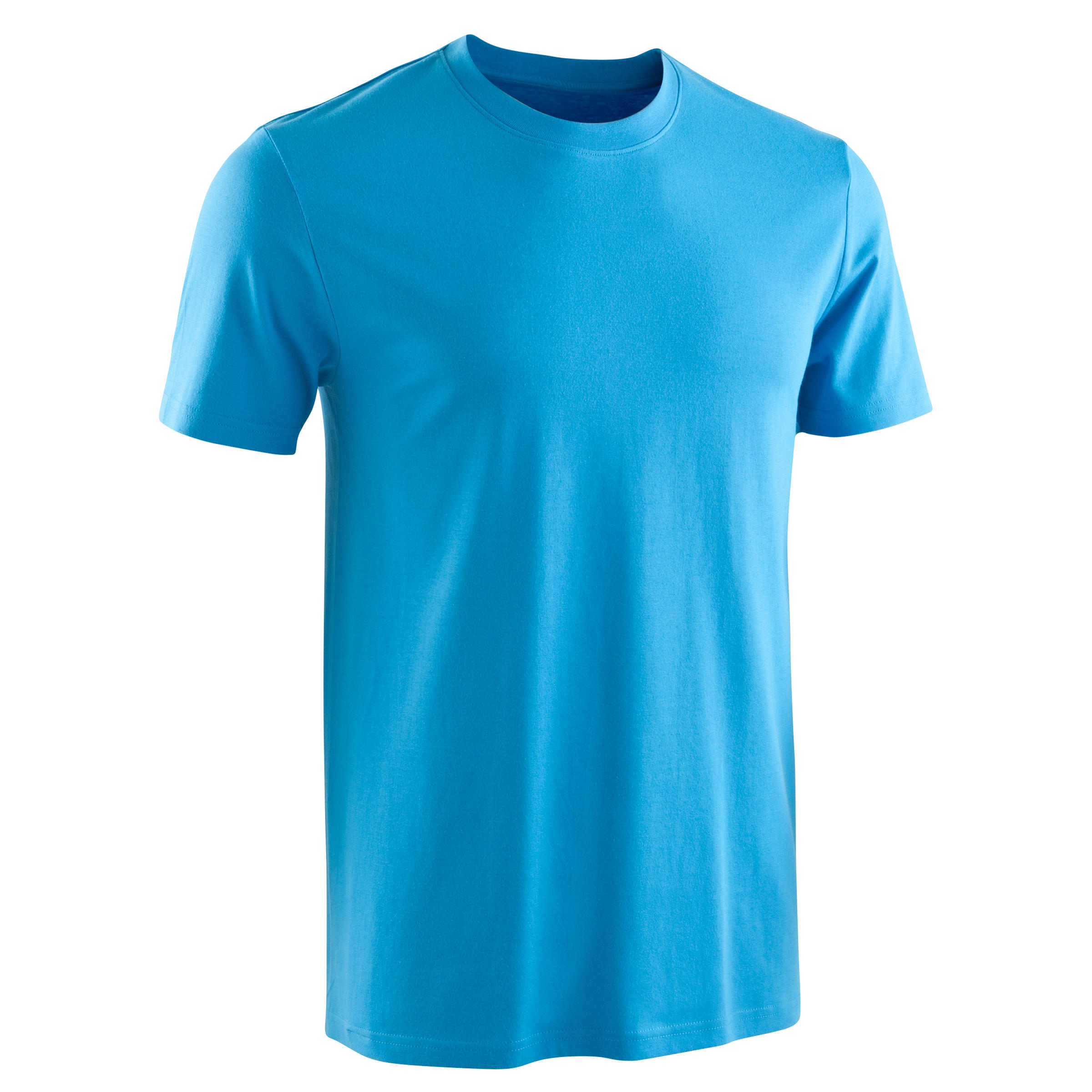 DOMYOS Athletee Gentle Gymnastics, Yoga and Pilates Organic-cotton T-shirt - Blue