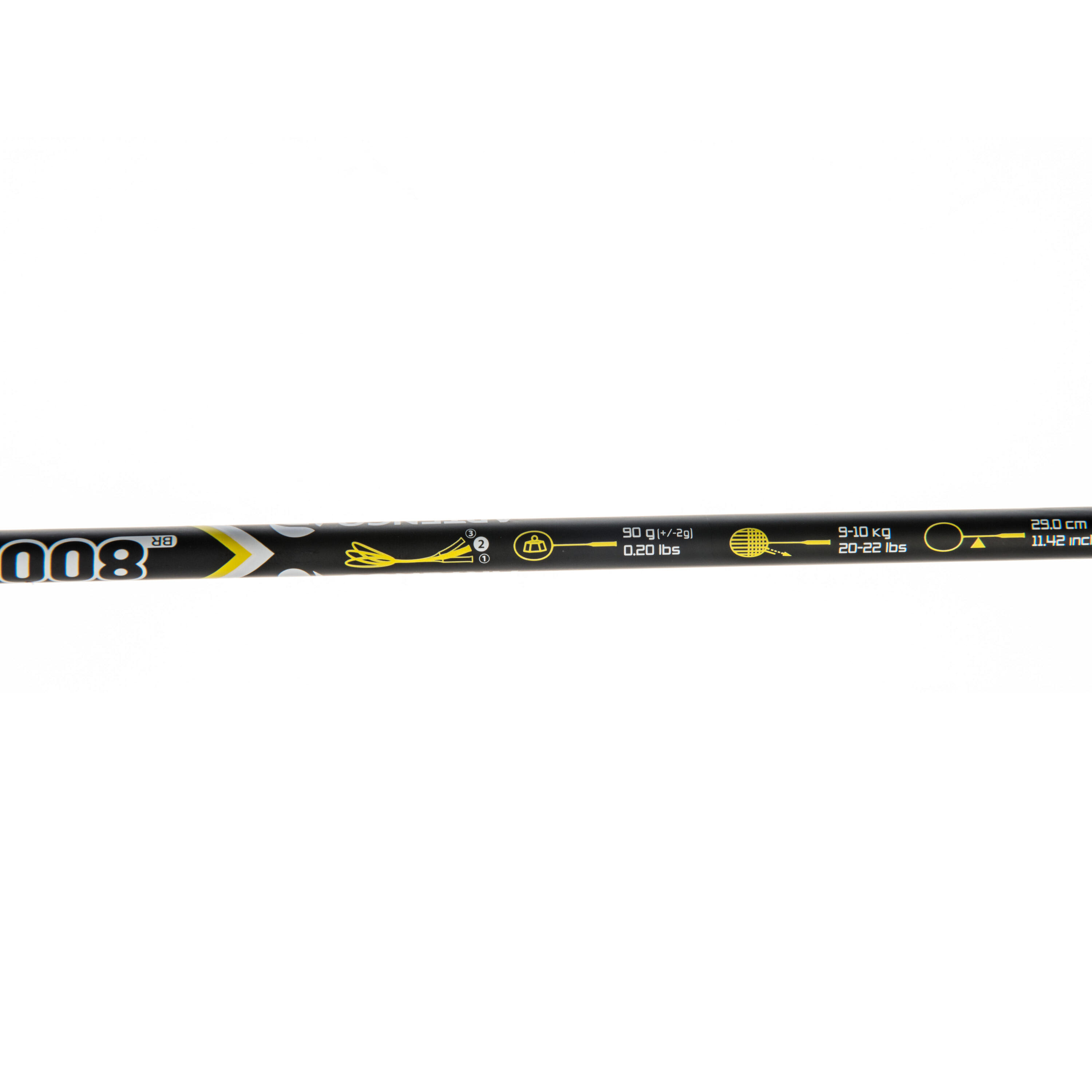 BR800 Adult Badminton Racket - Black/Yellow 9/18