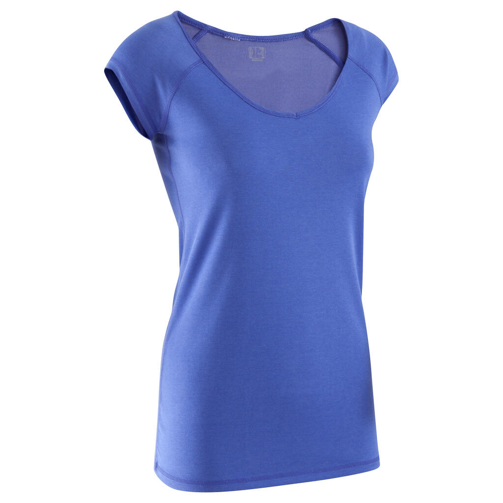 T-Shirt 500 Slim Damen grau