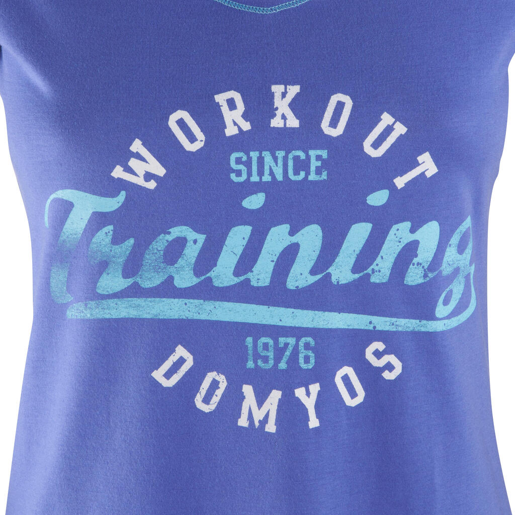 T-Shirt Damen, bedruckt/blau