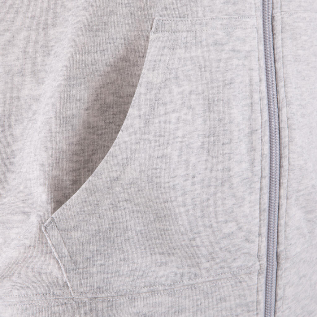 Kapuzen-Jacke mit Reißverschluss Fitness Damen