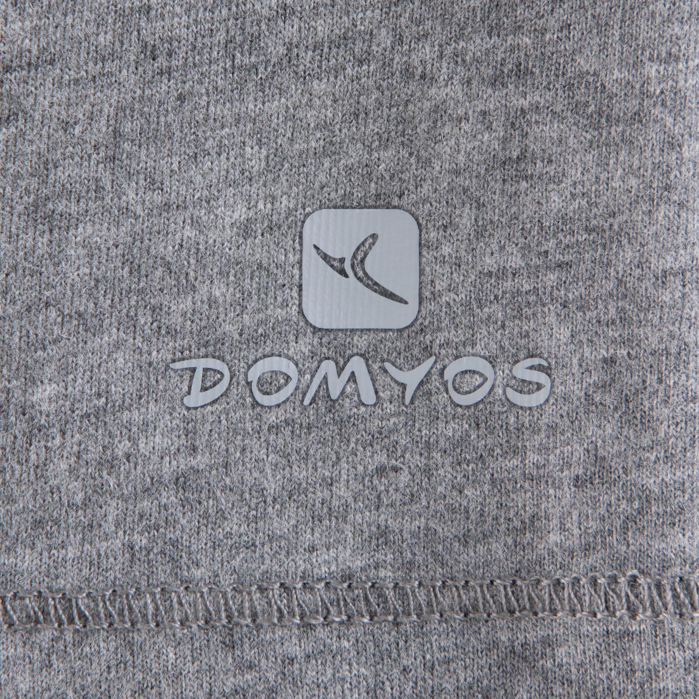 Women's Fitness Long-Sleeved Hooded T-Shirt - Dark Mottled Grey 2/10