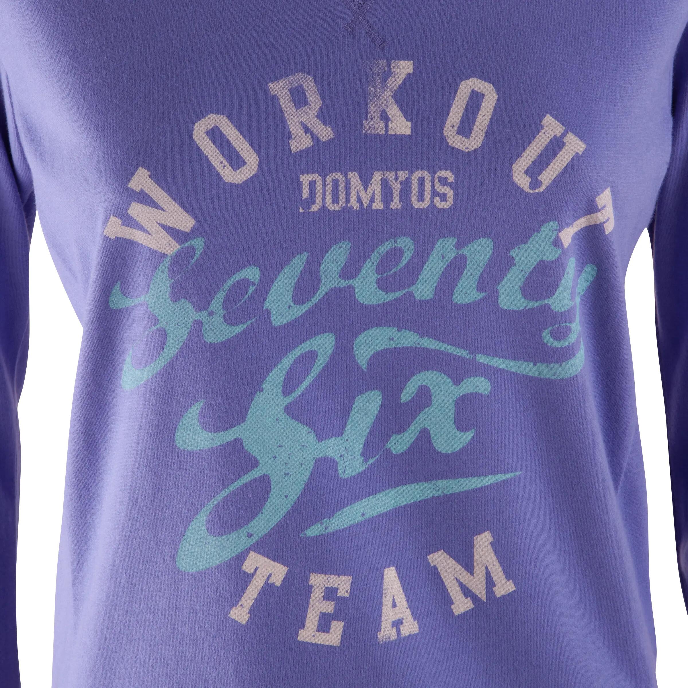 Women's Fitness Long-Sleeved Print T-shirt - Blue 2/7