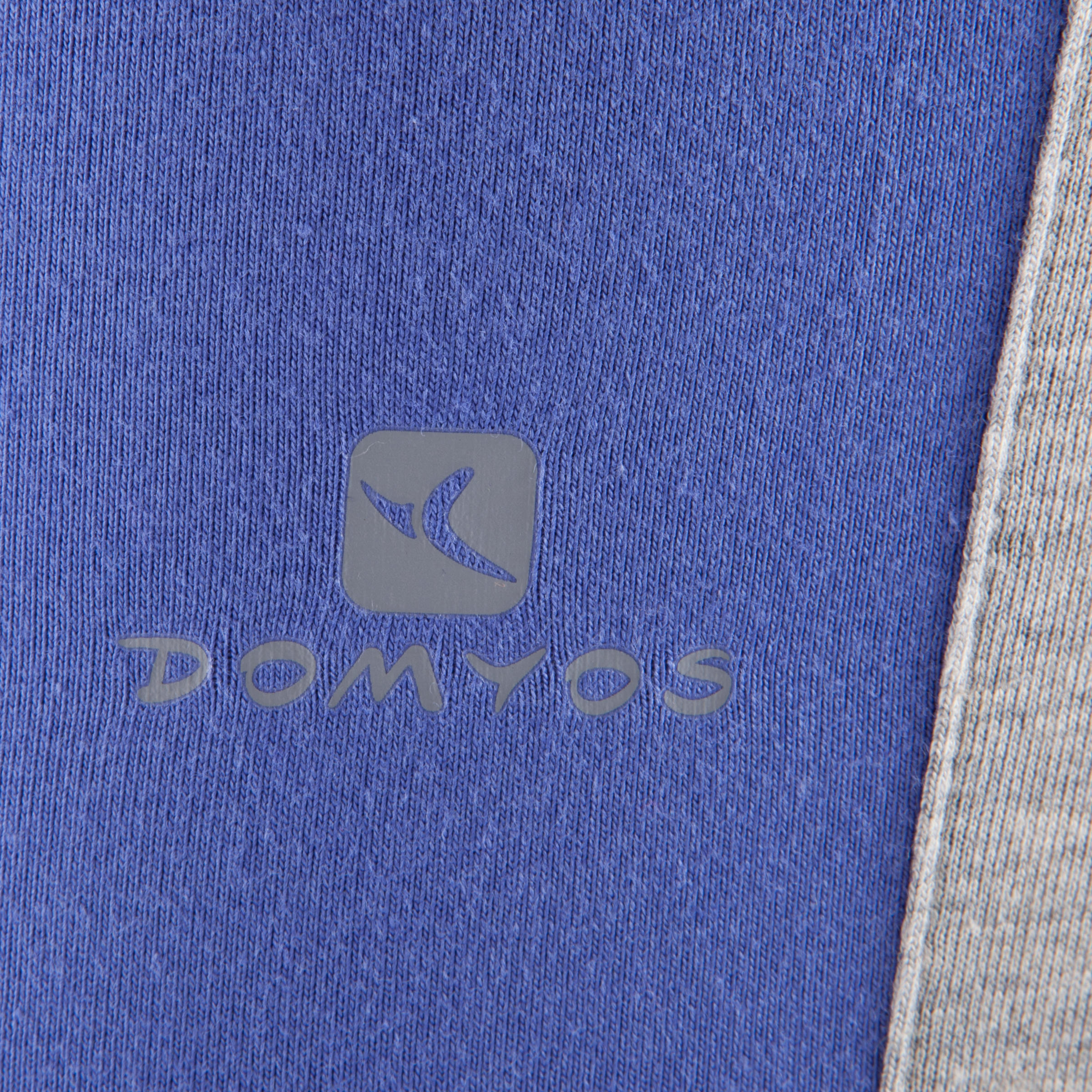Women's Fitness Cropped Bottoms with Print Waistband - Blue/Grey 2/9
