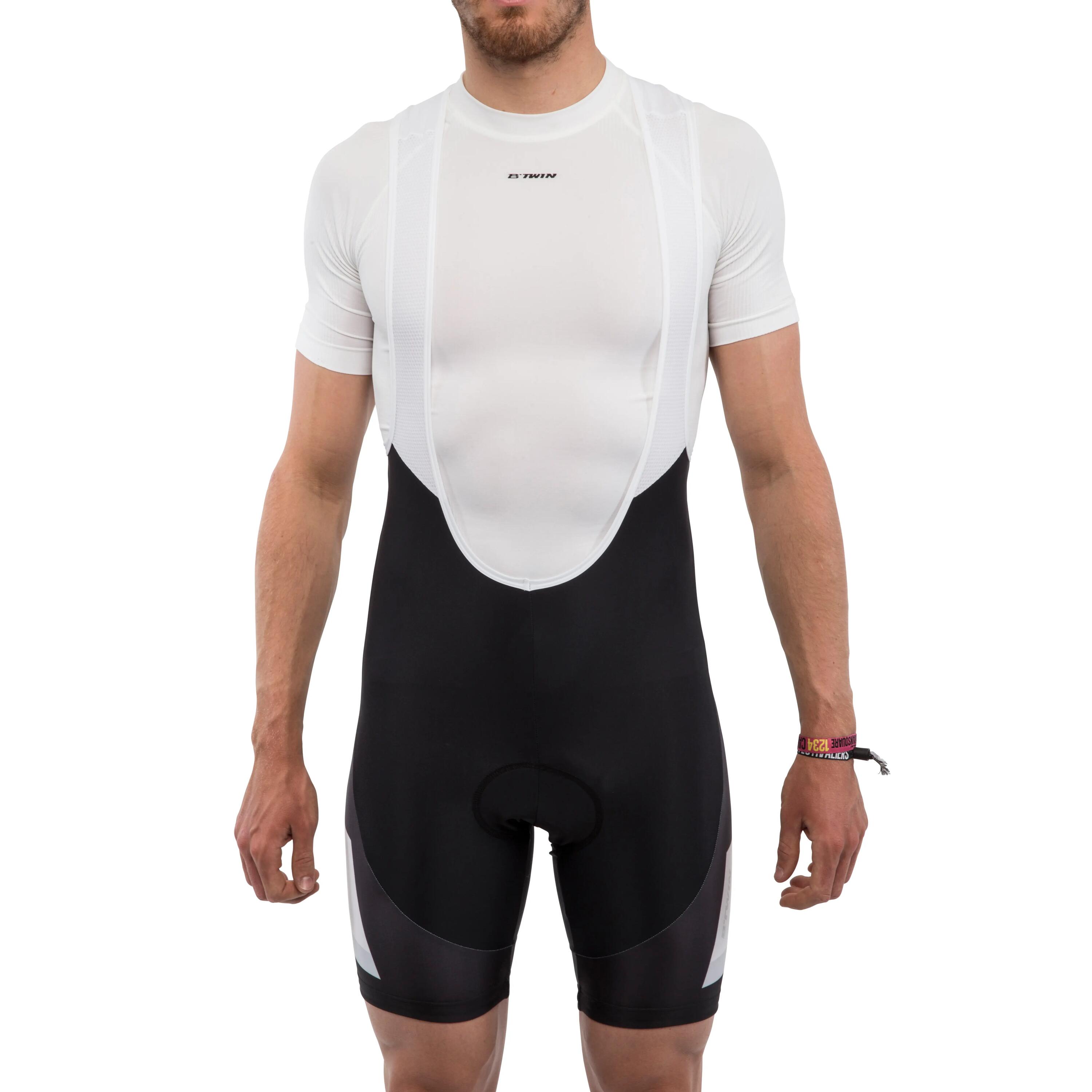 500 Cycling Bib Shorts - Black/Grey 2/12