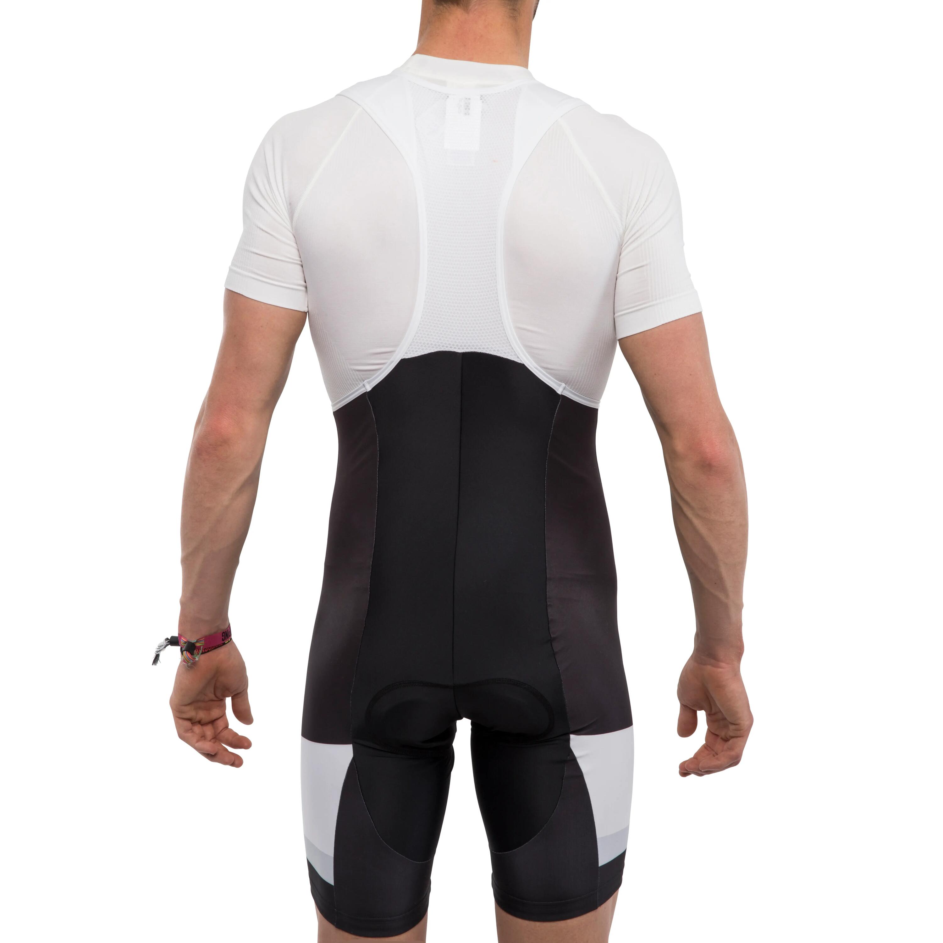 500 Cycling Bib Shorts - Black/Grey 4/12