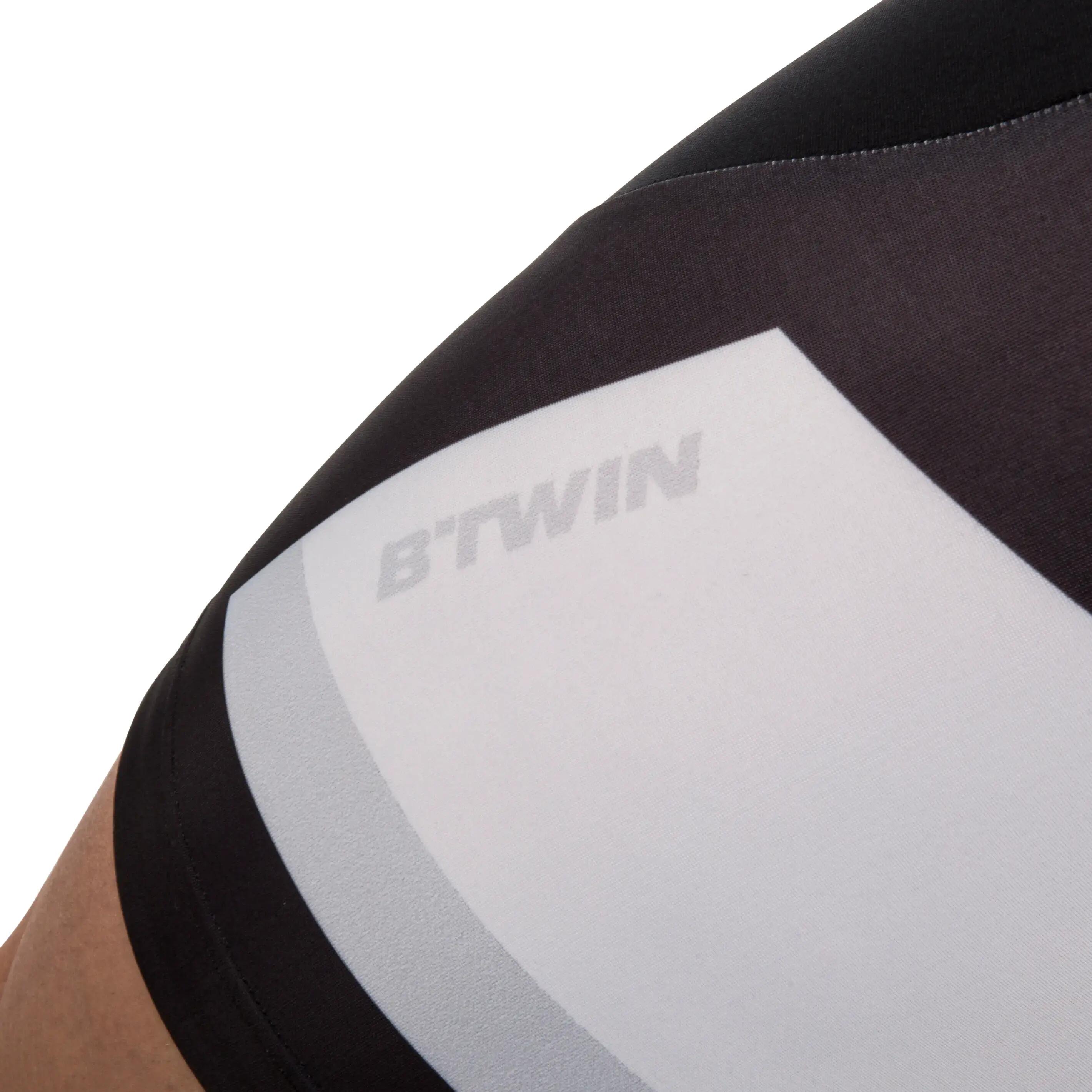 500 Cycling Bib Shorts - Black/Grey 8/12