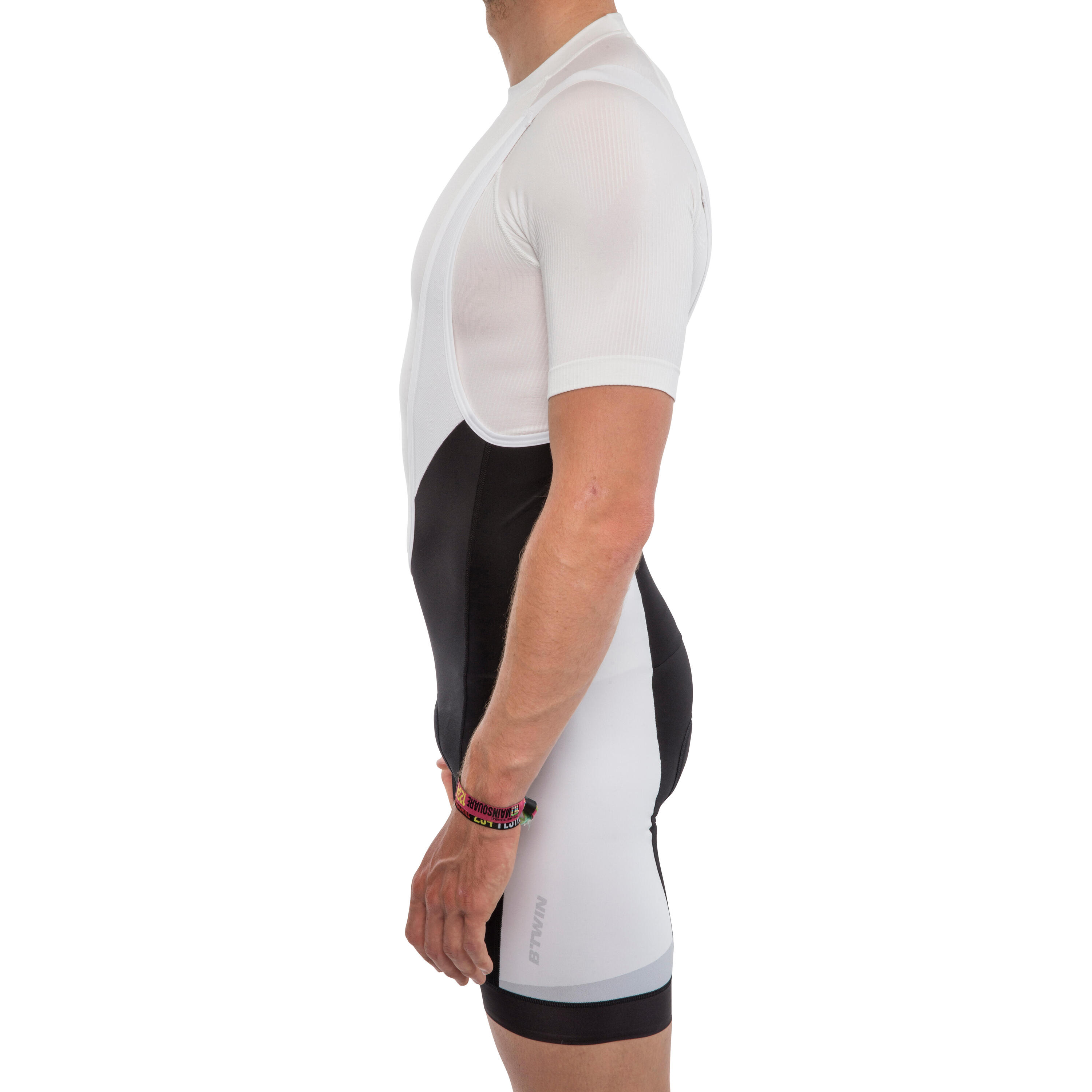 520 CYCLING SHORTS BLACK GREY BTWIN Decathlon