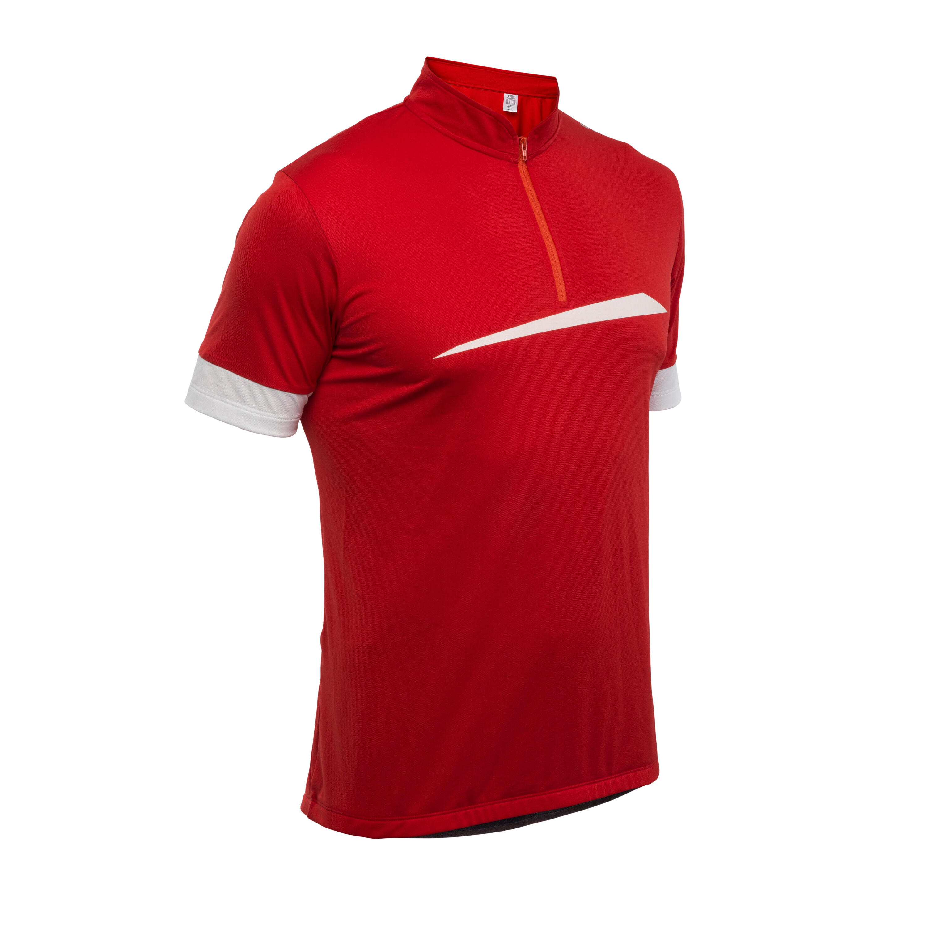 BTWIN 320 Short-Sleeved Cycling Jersey - Red/White