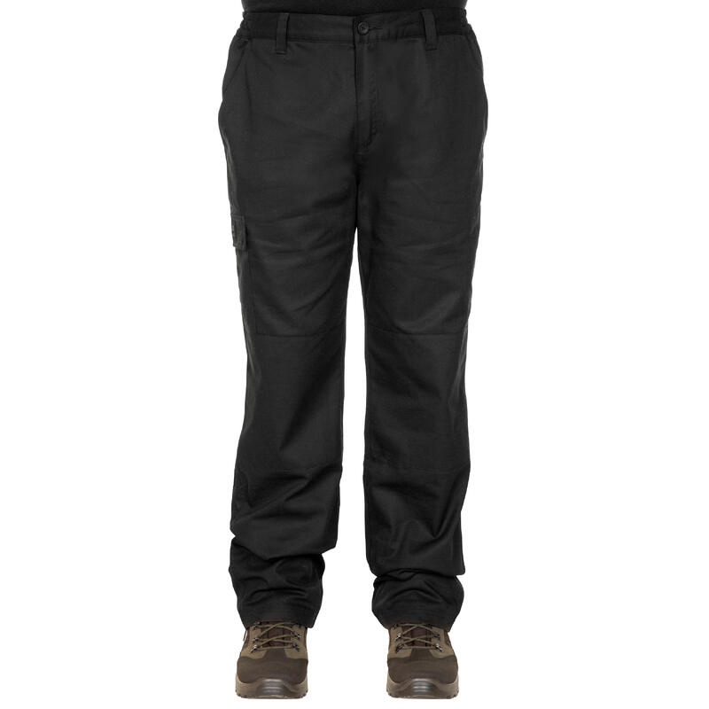 Pantalón De Caza Hombre Solognac 100 Negro Cálido Perlante