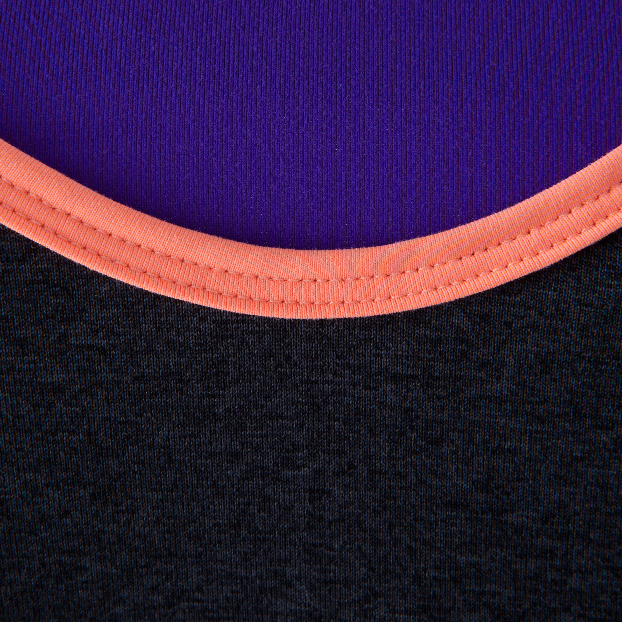 Breathe Women's Fitness Built-in Bra Tank Top - Grey/Purple 10/13