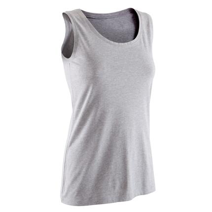 Débardeur basic jersey coton biologique gym douce yoga femme noir