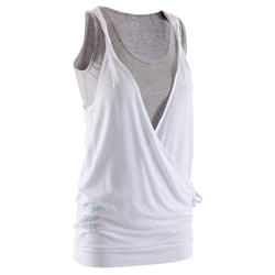 Débardeur yoga blanc / gris femme