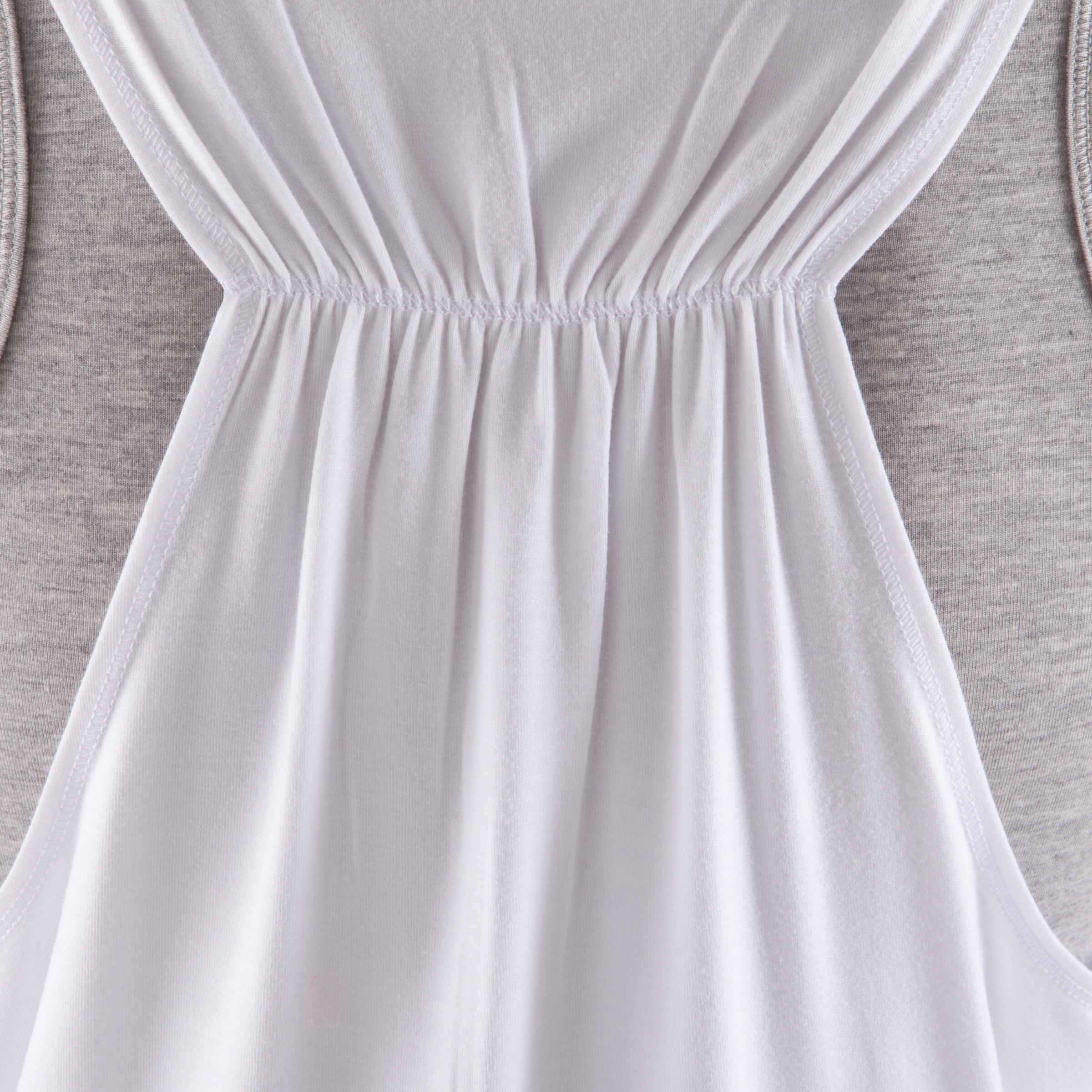 Women's Yoga Tank Top - White/Grey 9/12