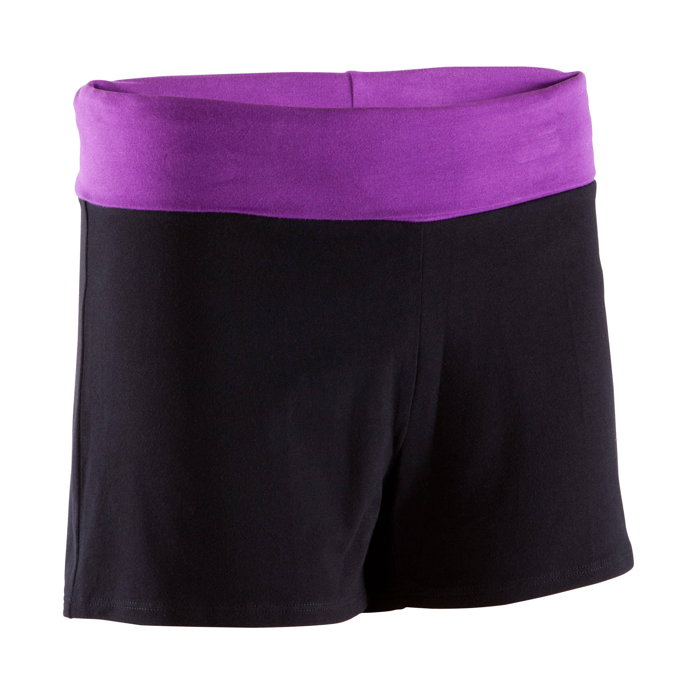 Yoga Women's Organic Cotton Shorts - Black/Purple -  1