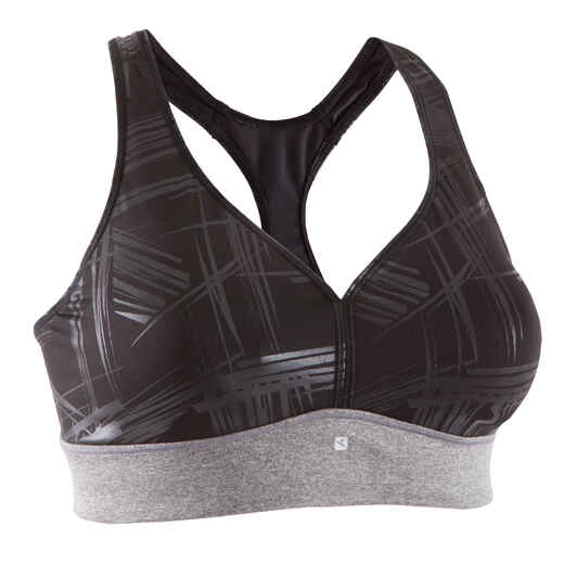 
      Progress Women's Fitness Shiny Print Sports Bra - Black
  