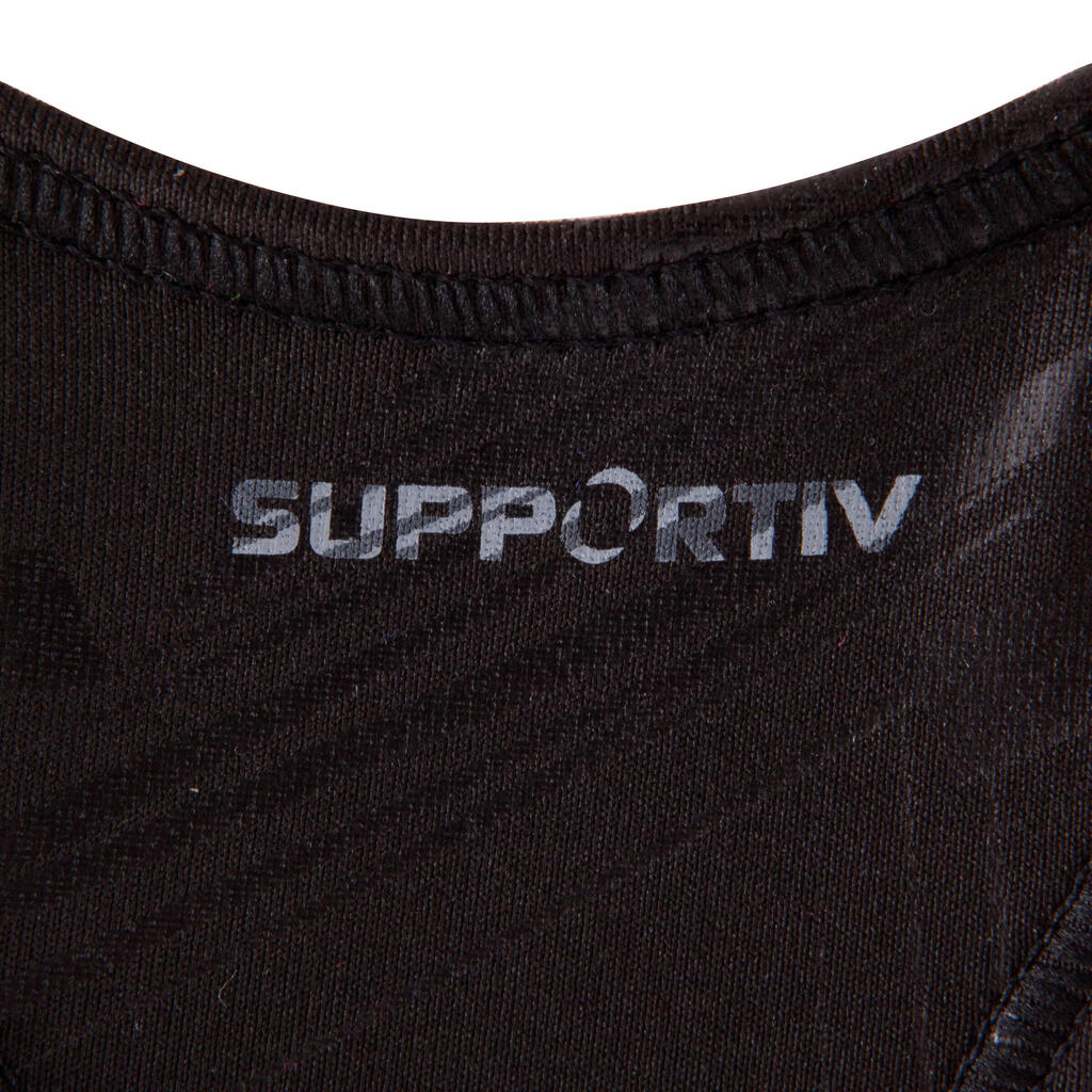 Sport-BH Progress Damen schwarz mit Glitzermotiv