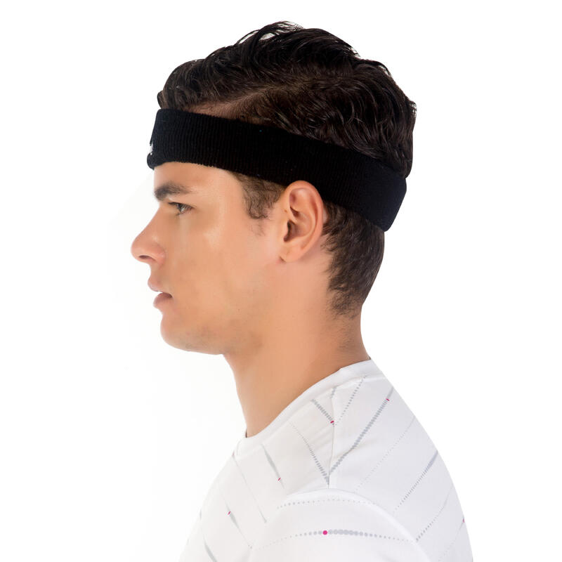 Tennis Headband - TB 100 Black - Black, Snow white - Artengo - Decathlon