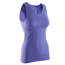 Débardeur galbant Fitness Shape+ bleu femme