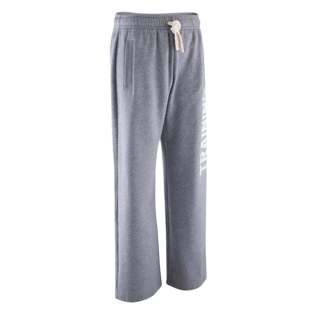 Jogginghose Loose Krafttraining Herren, hellgrau
