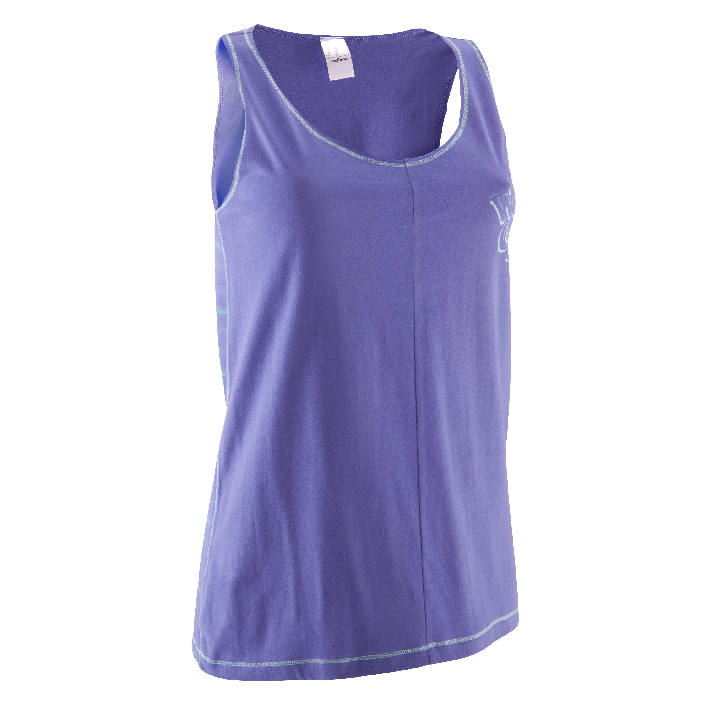 DOMYOS Women's Fitness Tank Top - Two-Toned Blue/Blue Stripe