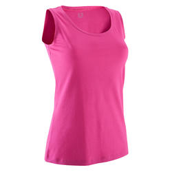 Débardeur basic jersey coton biologique gym douce yoga femme rose