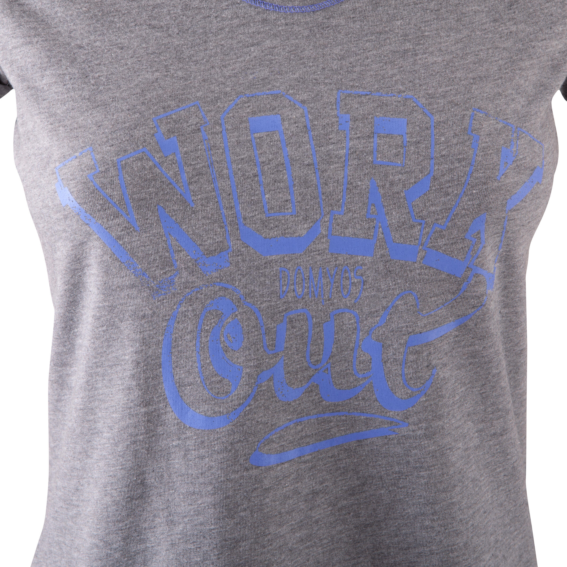 Women's Short-Sleeved Fitness Print T-shirt - Dark Grey 8/12