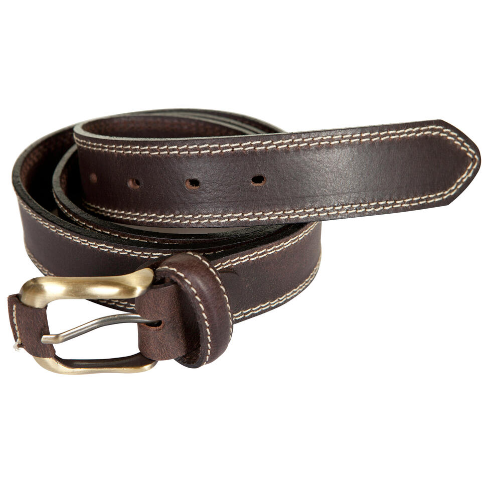 Leather Belt - Brown BOYER - Decathlon