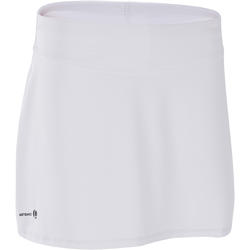 JUPE FEMME 700 BLANC TENNIS BADMINTON PADEL PING PONG SQUASH