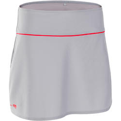 JUPE FEMME 730 GRIS CLAIR TENNIS BADMINTON PADEL PING PONG SQUASH