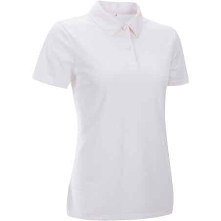 Women's Tennis Quick-Dry Polo Shirt Essential 100 - White