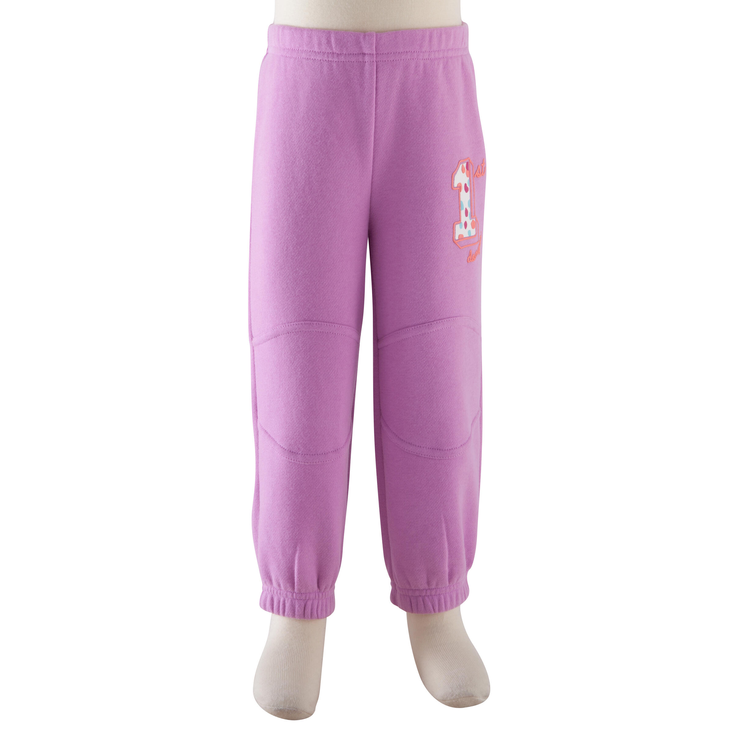 Trainingshose Baumwolle Baby, violett 9/12
