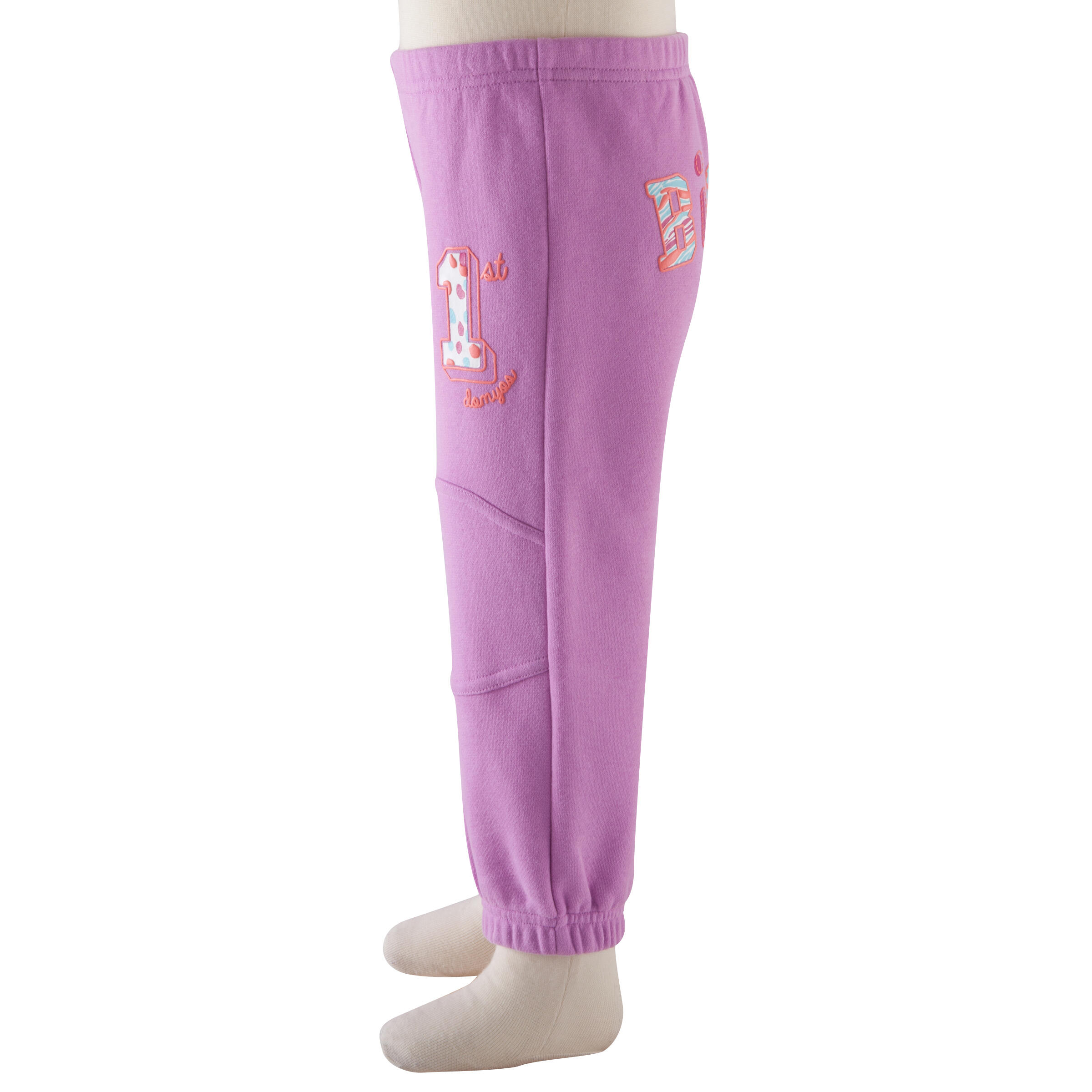 Trainingshose Baumwolle Baby, violett 12/12