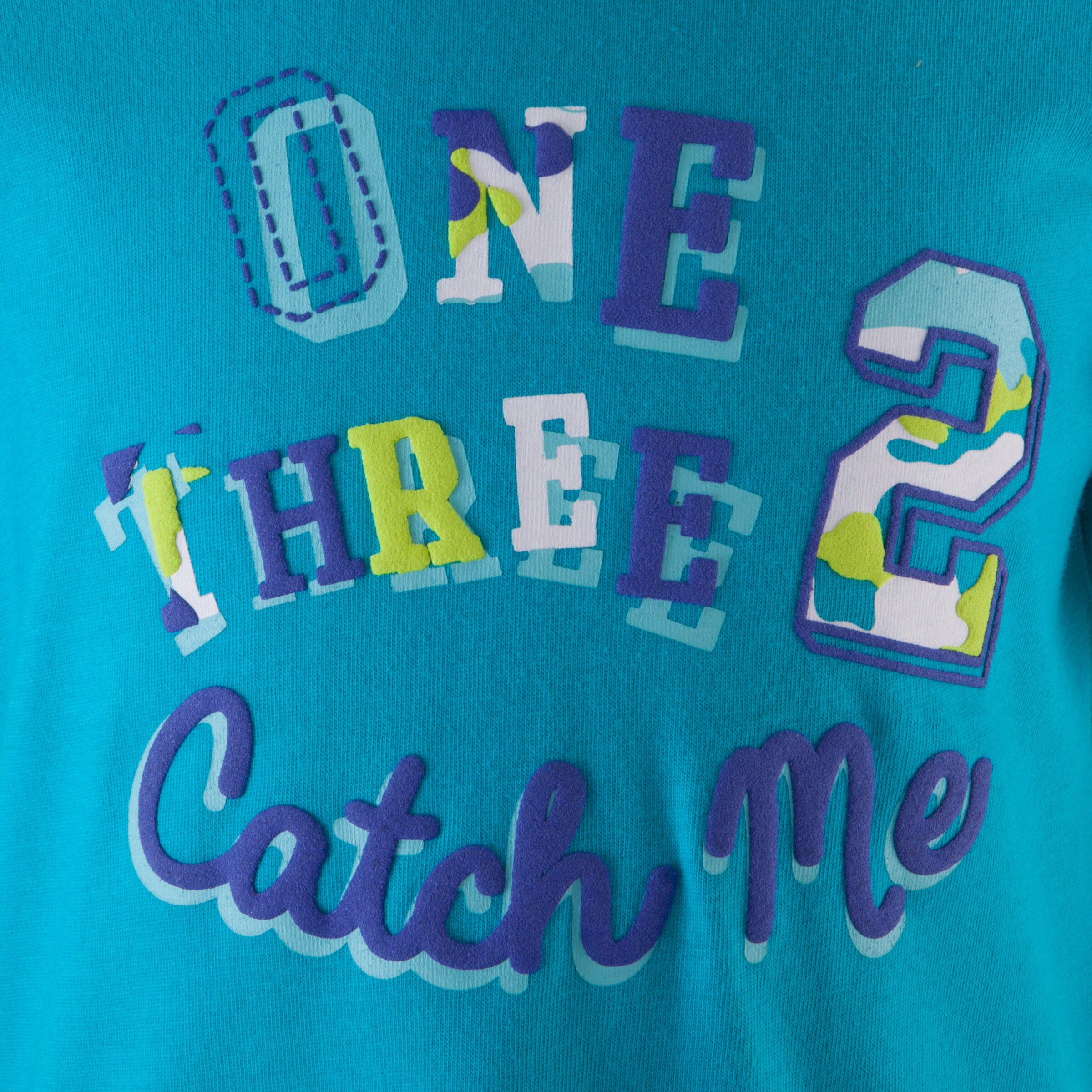Baby Short-Sleeved Organic Cotton T-shirt - Turquoise 3/11