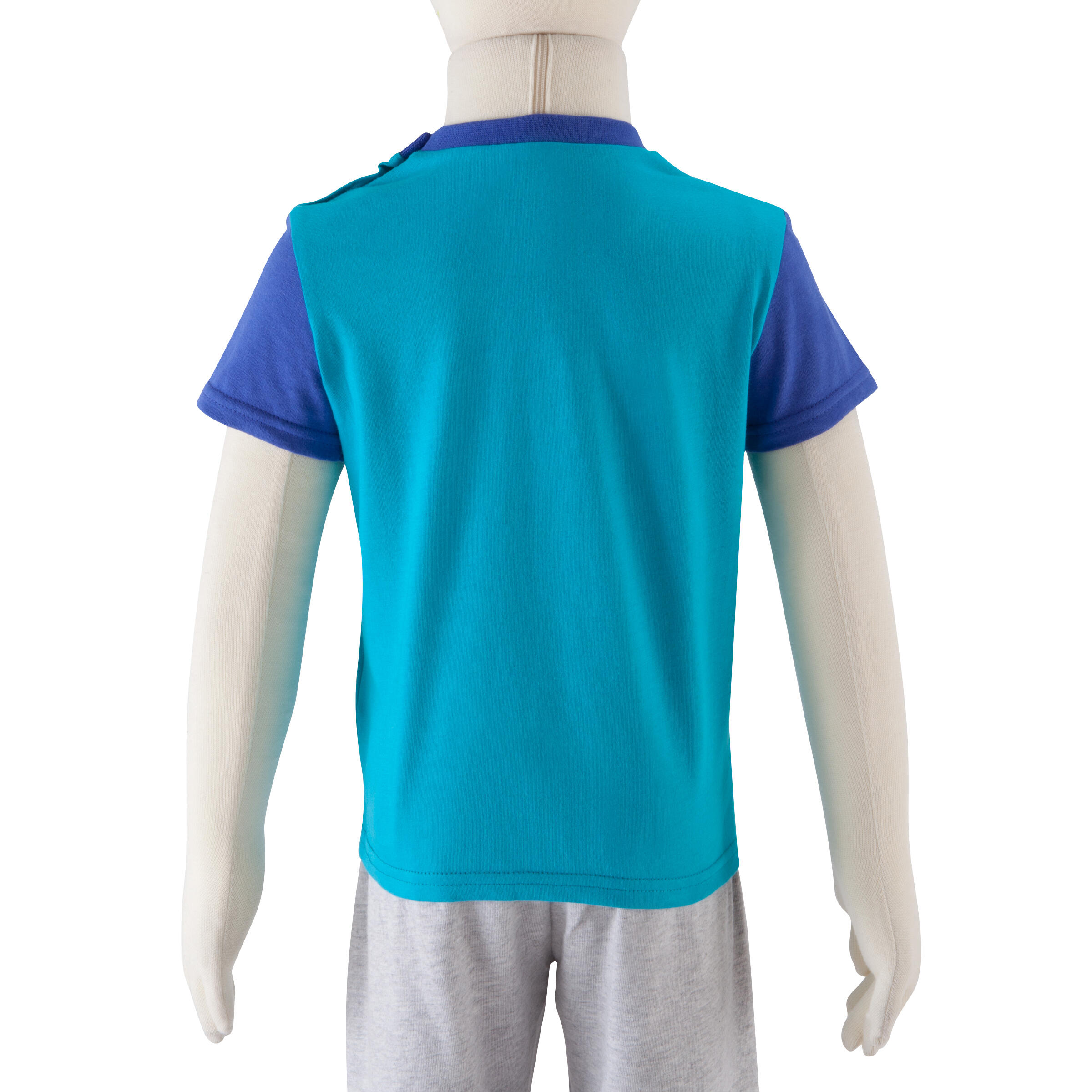 Baby Short-Sleeved Organic Cotton T-shirt - Turquoise 10/11