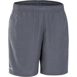 SHORT HOMME ESSENTIEL GRIS 100 TENNIS BADMINTON PADEL PING PONG SQUASH