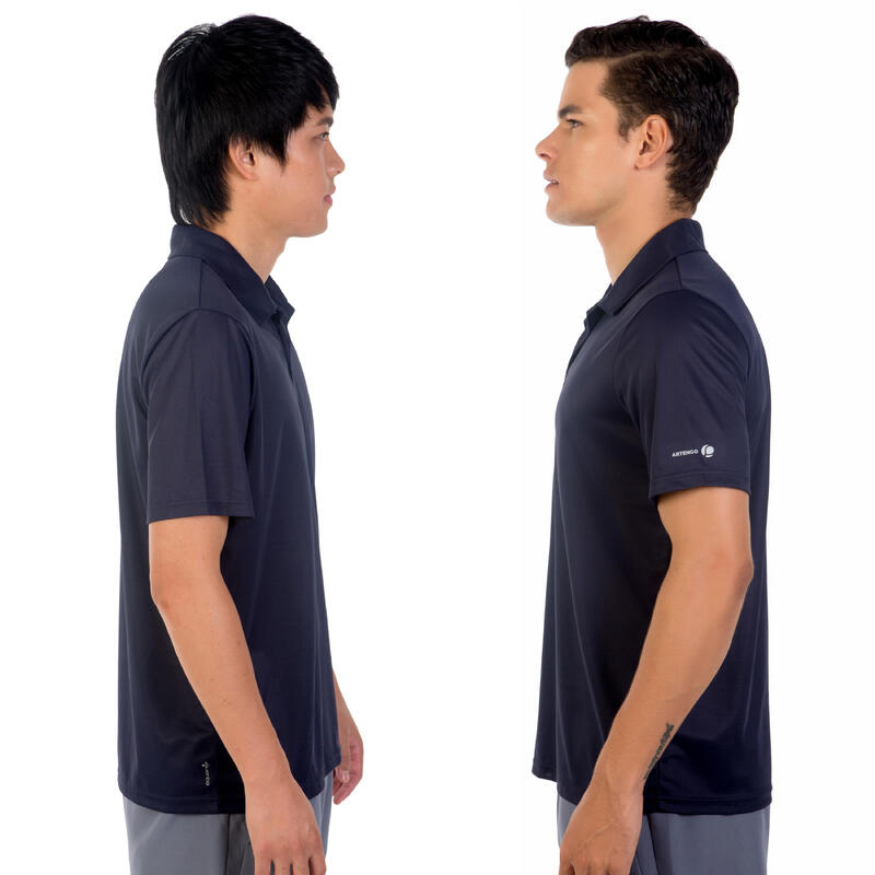 ESSENTIEL100 TENİS/BADMİNTON/PADEL/PİNPON/SQUASH POLO TİŞÖRT-ERKEK-LACİVERT 