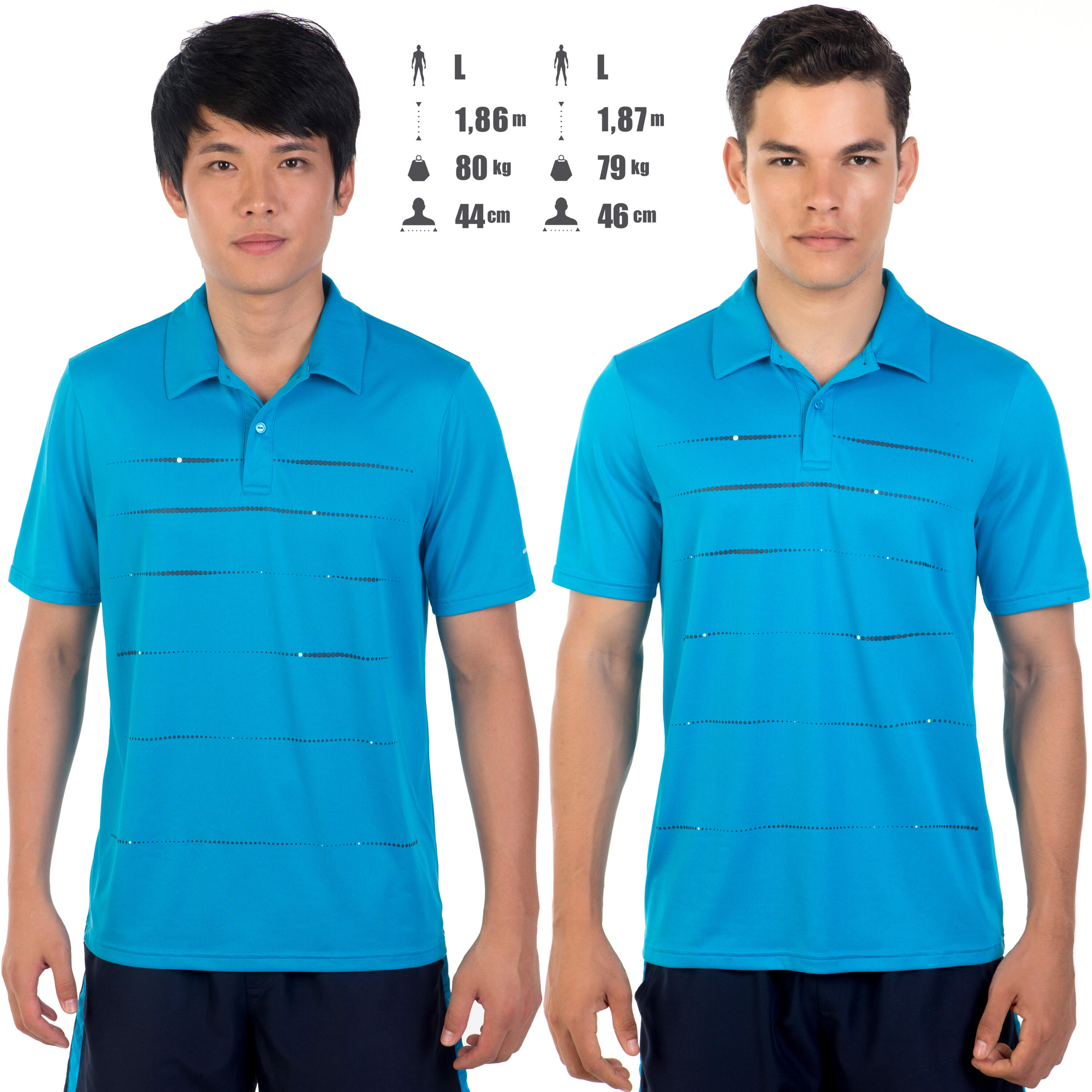 730 Tennis Badminton Padel Table Tennis Squash Polo Shirt - Blue 2/5