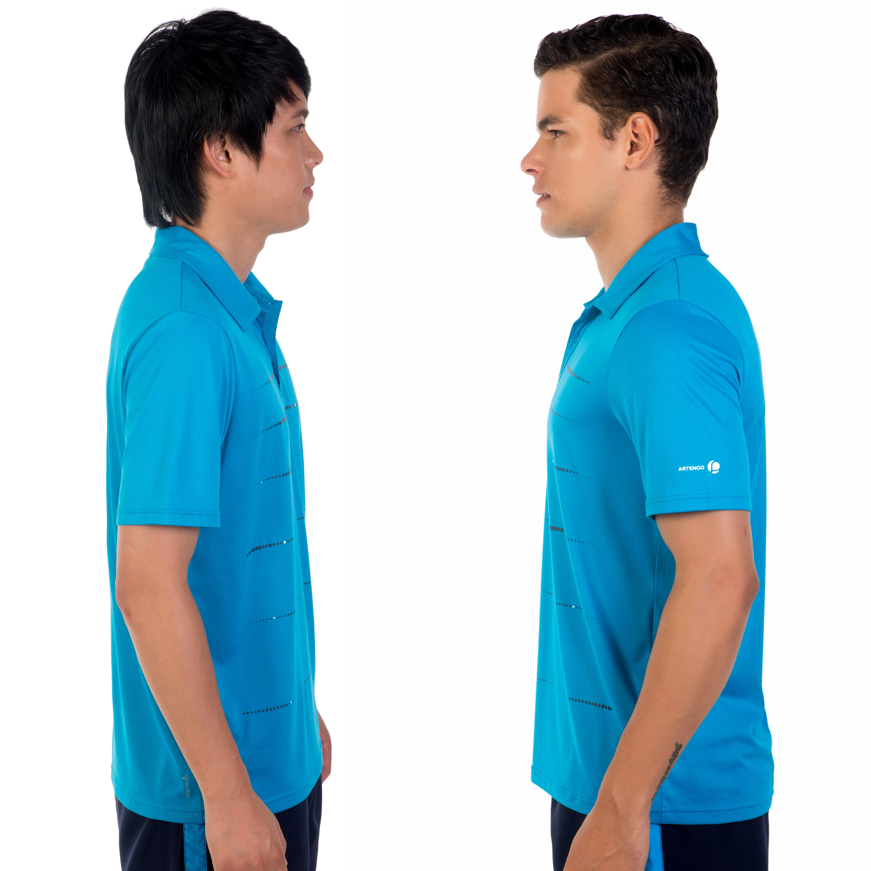 730 Tennis Badminton Padel Table Tennis Squash Polo Shirt - Blue 3/5