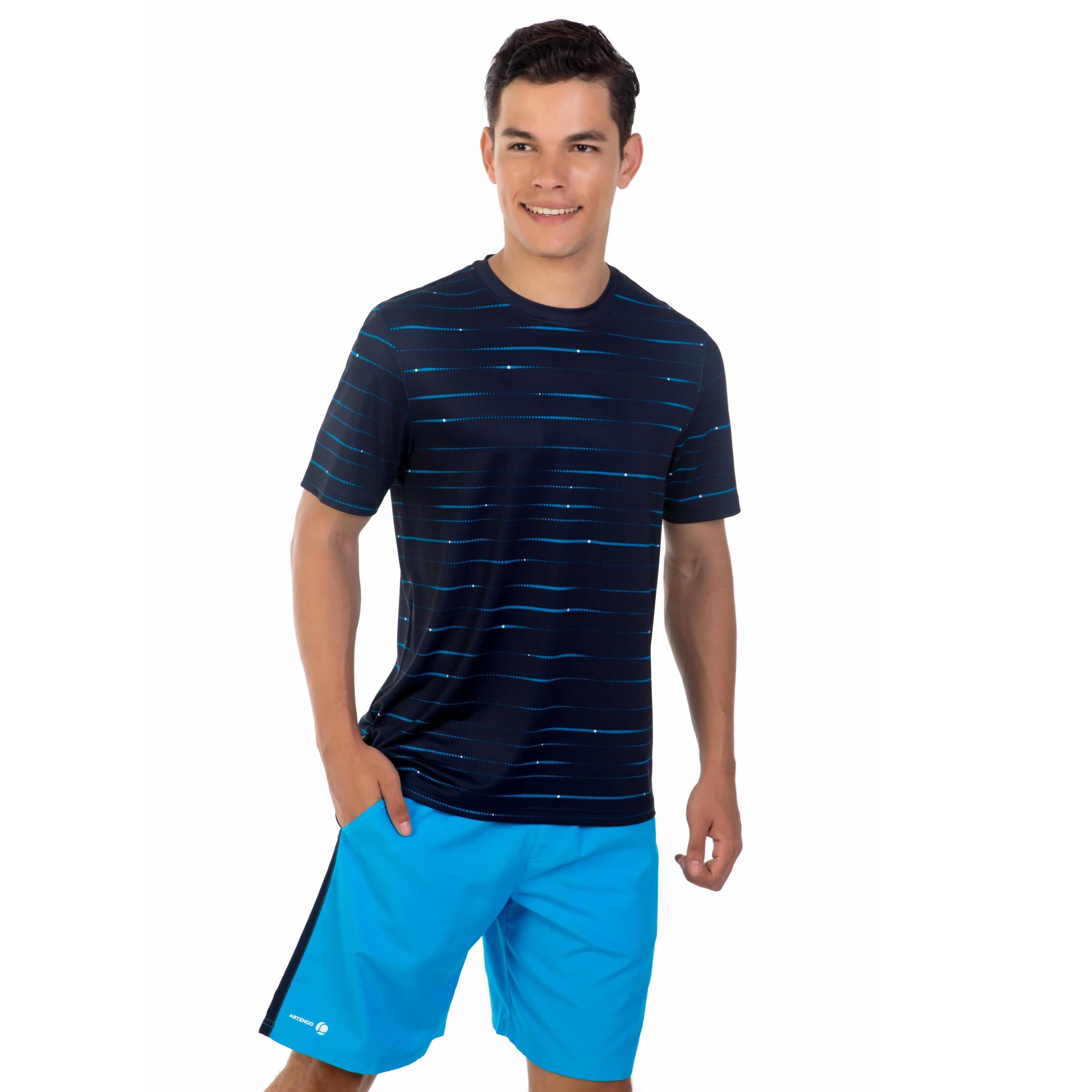 730 Tennis Badminton Padel Table Tennis Squash T-Shirt - Navy Blue 6/7