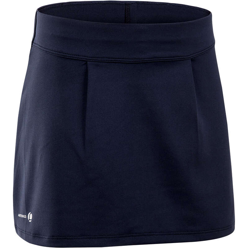 JUNIOR WARM APPAREL Squash - Essential Girls' Skirt - Navy ARTENGO - Squash