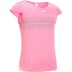TEE SHIRT FILLE 730 ROSE TENNIS BADMINTON PADEL PING PONG SQUASH
