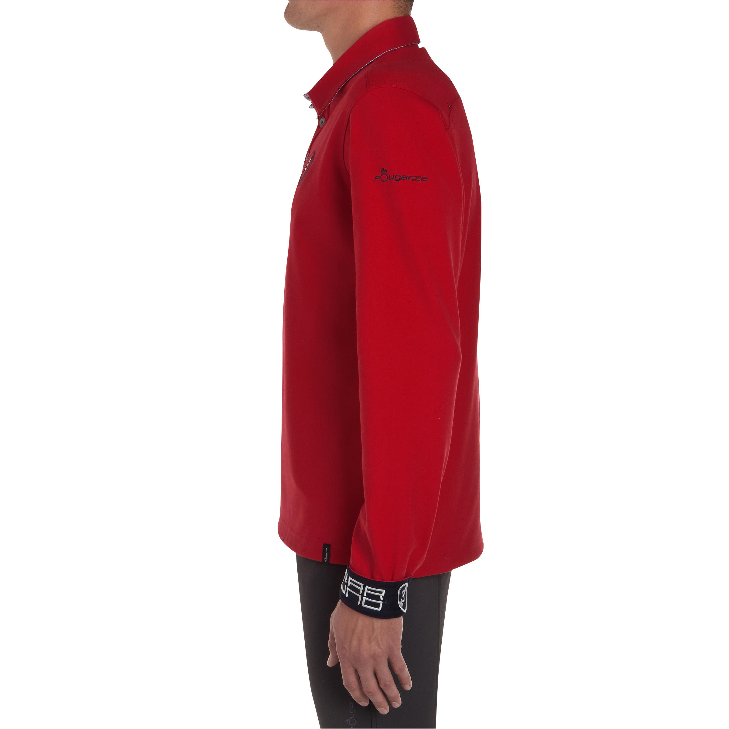 Blason Long-Sleeved Horse Riding Polo - Red 3/16
