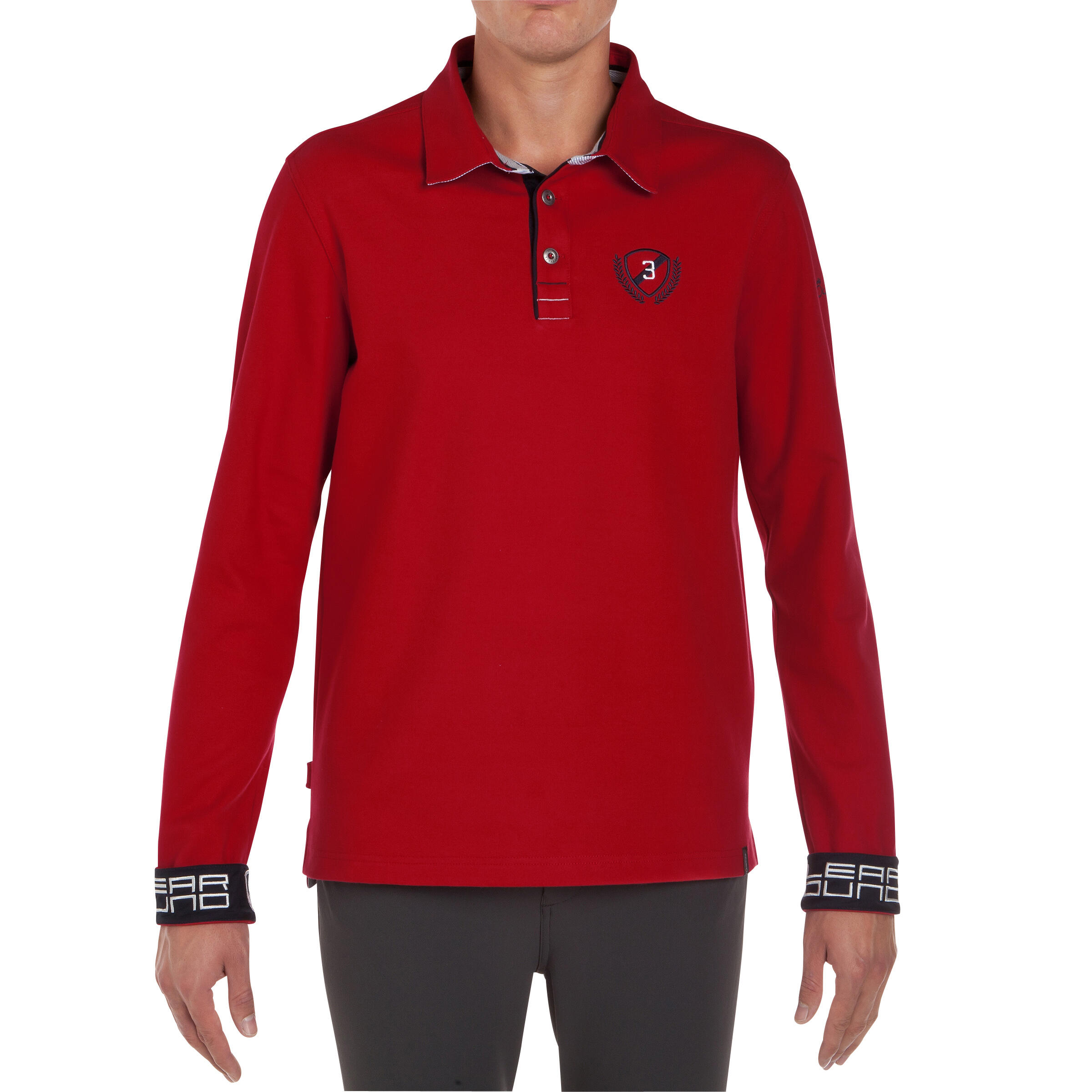 Blason Long-Sleeved Horse Riding Polo - Red 2/16
