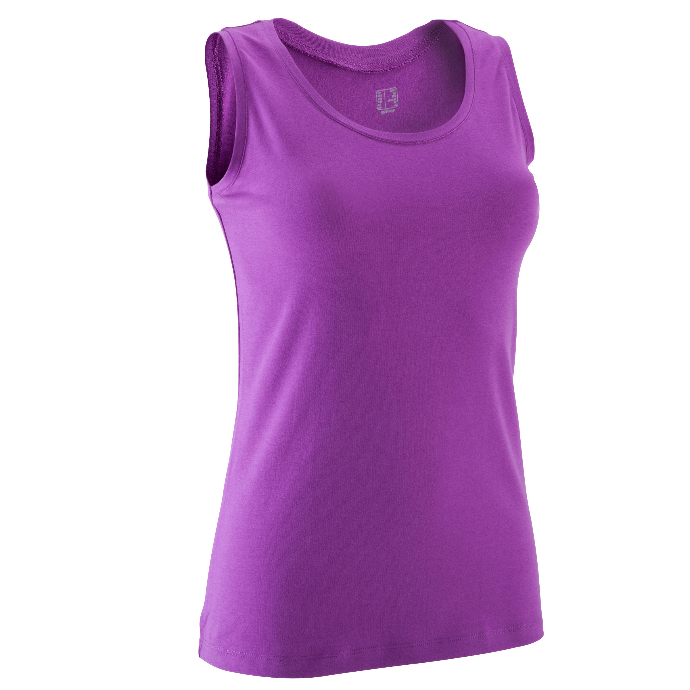 Women's Gentle Gymnastics and Yoga Basic Organic Cotton Jersey Tank Top - Purple 1/11
