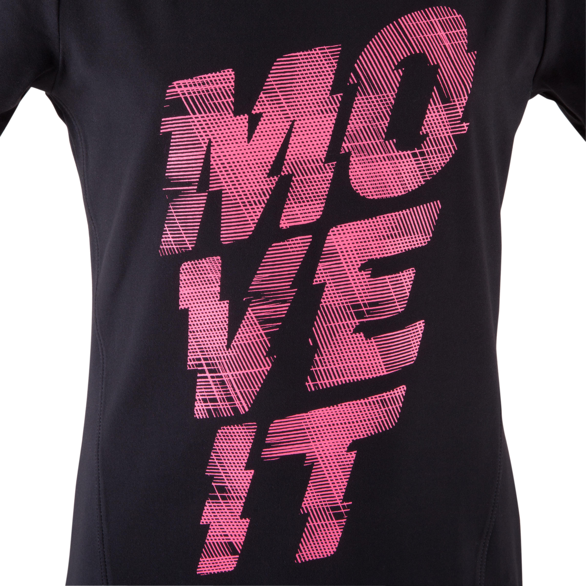 Breathe Girls' Gym Print T-Shirt - Black 8/12