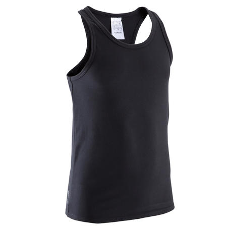 Crna sportska majica bez rukava S500 za devojčice